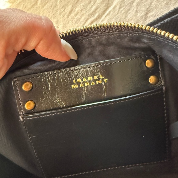 Isabel Marant Croco Shiny Black Crossbody Bag - Picture 5 of 10